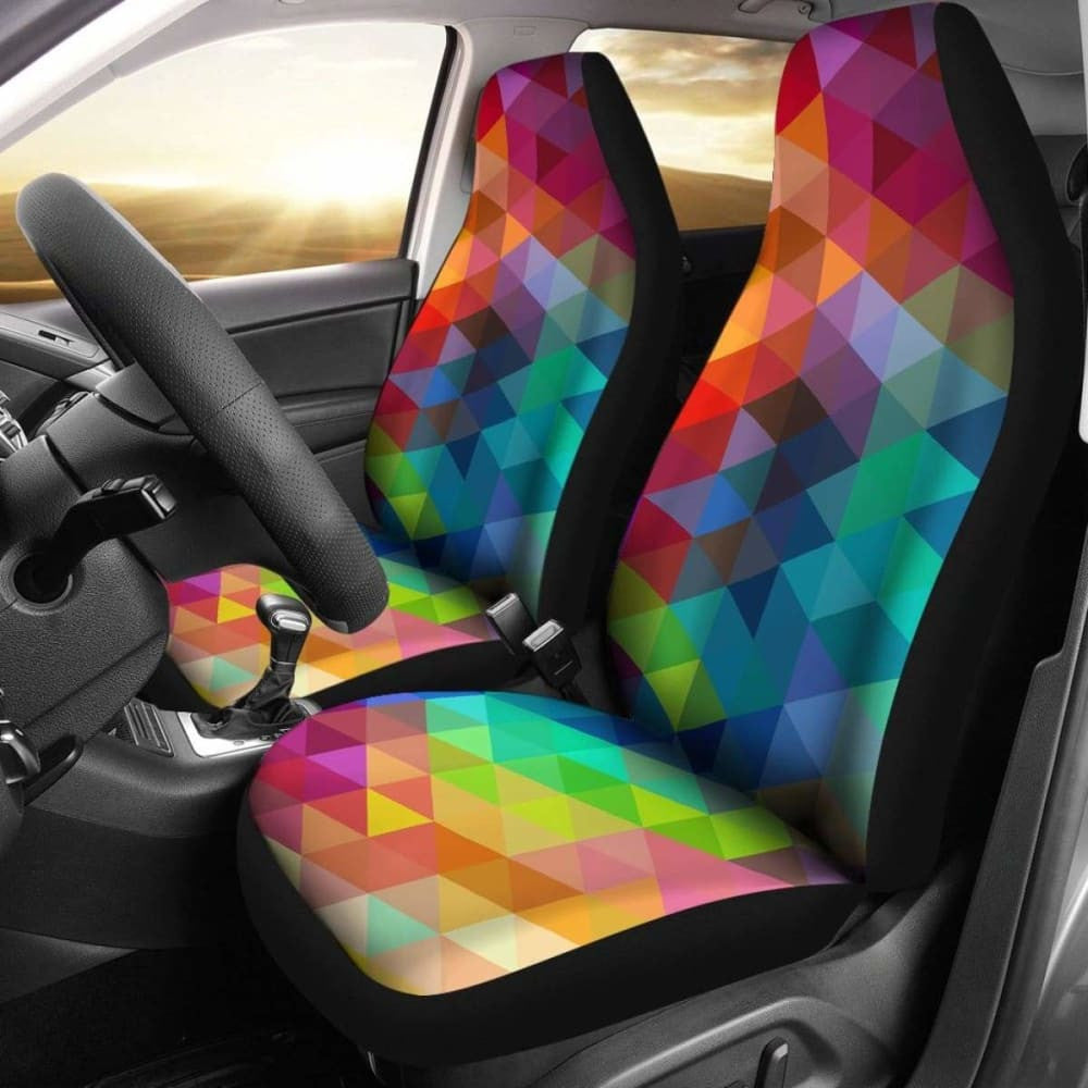 Rainbow Triangle Car Seat Covers