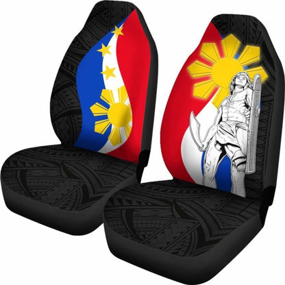Philippines Car Seat Covers - King Lapu-Lapu Polynesian Pattern -