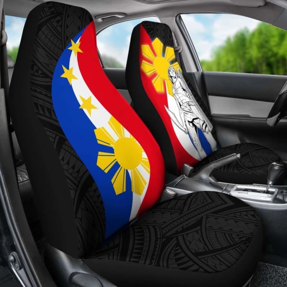 Philippines Car Seat Covers - King Lapu-Lapu Polynesian Pattern -