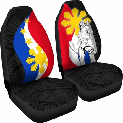Philippines Car Seat Covers - King Lapu-Lapu Polynesian Pattern -