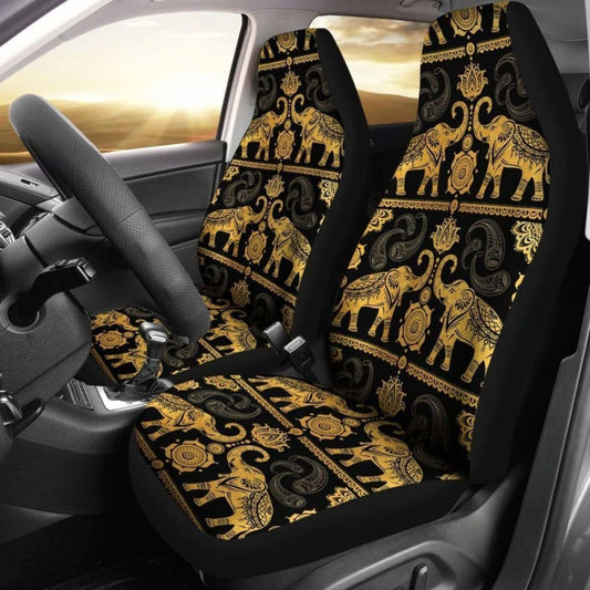 Golden Mandala Car Seat Covers