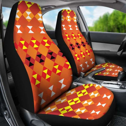Southwest Navajo Native American Orange Micro Fiber Auto Car Seat Covers