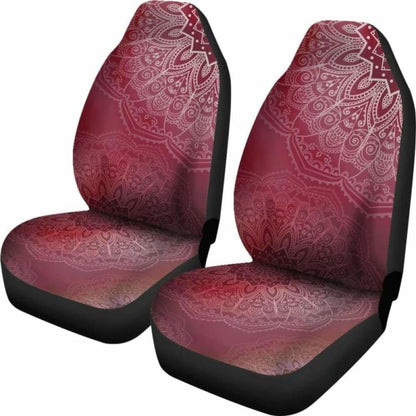 Red Mandalas Car Seat Covers