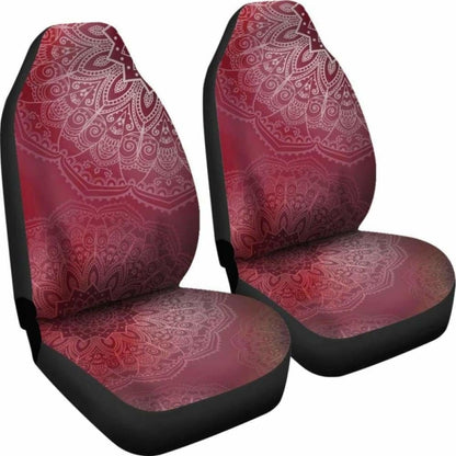 Red Mandalas Car Seat Covers