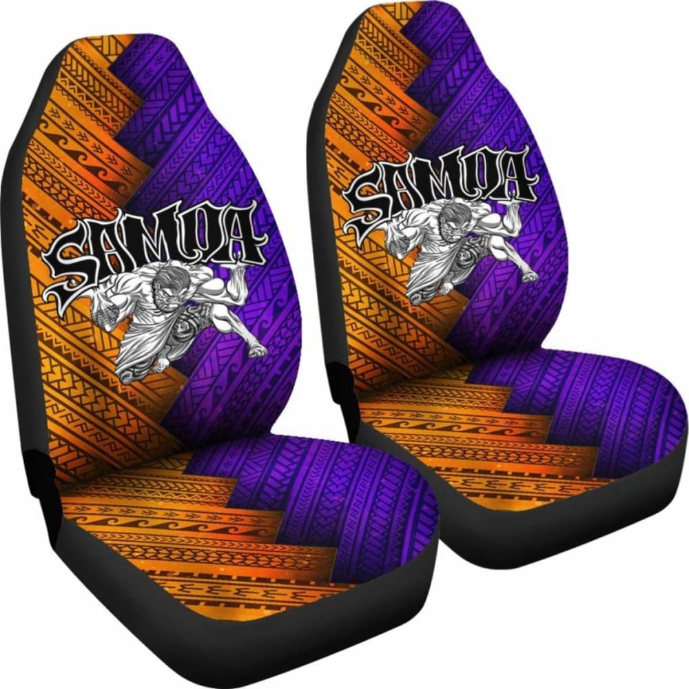Samoa Car Seat Covers - Warrior Style Polynesian Patterns -