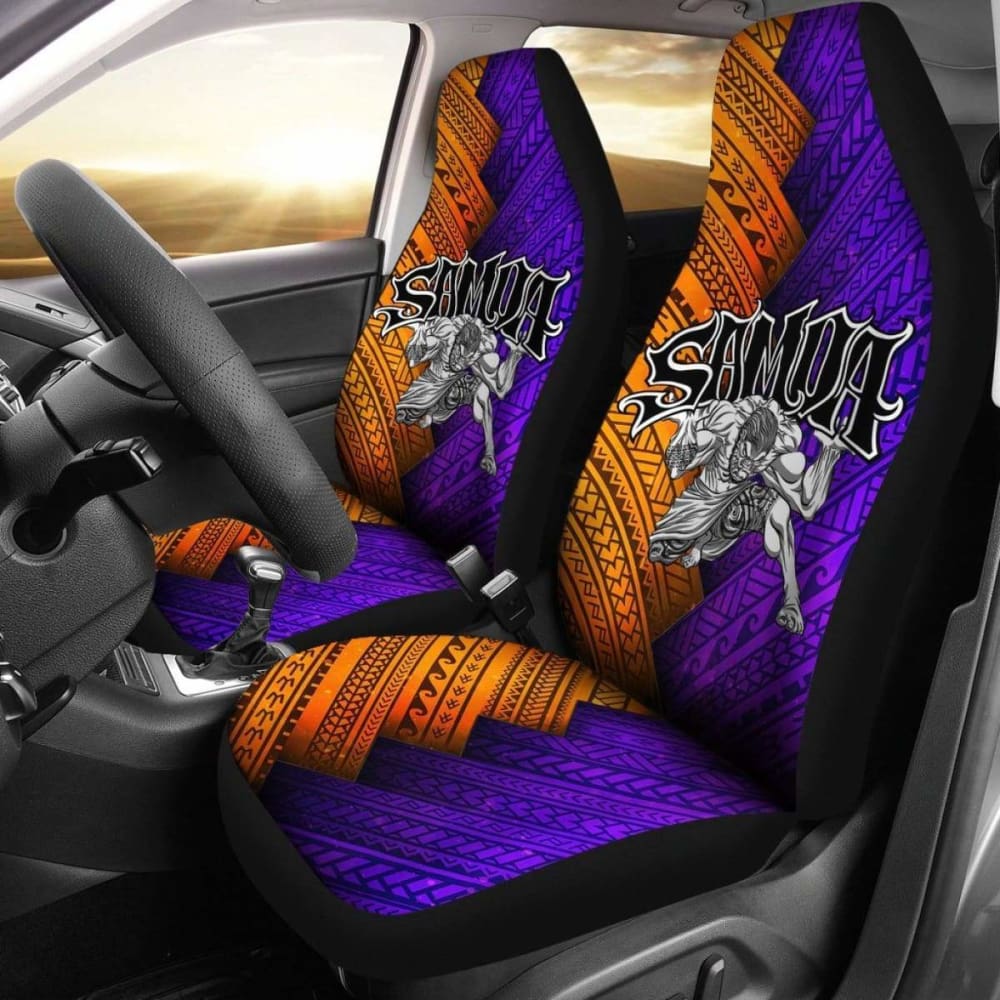 Samoa Car Seat Covers - Warrior Style Polynesian Patterns -