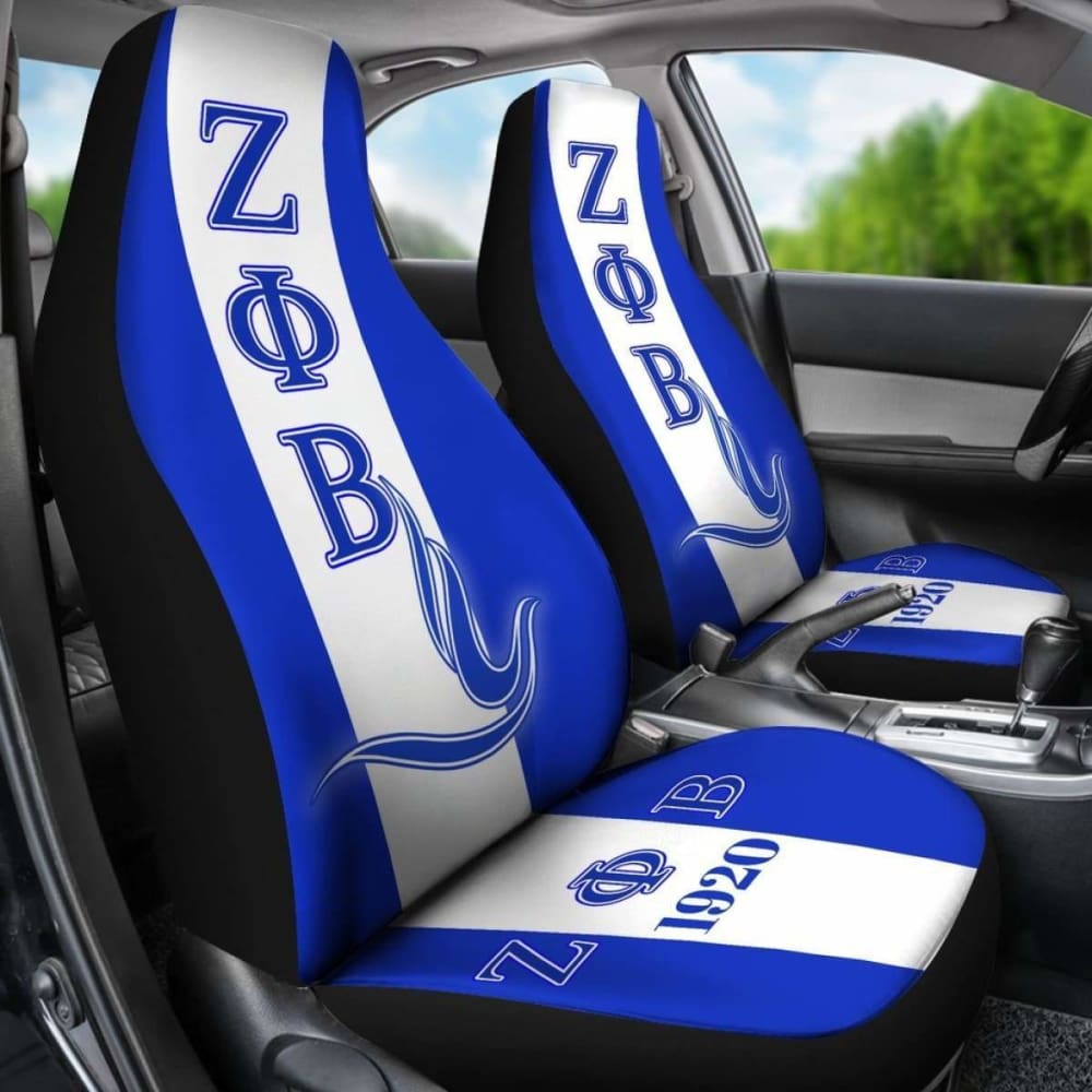 African Car Seat Cover - Zeta Phi Beta Dove Symbol -