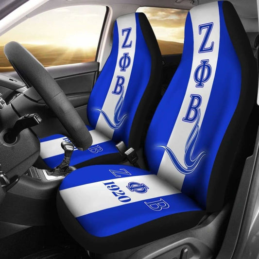 African Car Seat Cover - Zeta Phi Beta Dove Symbol -