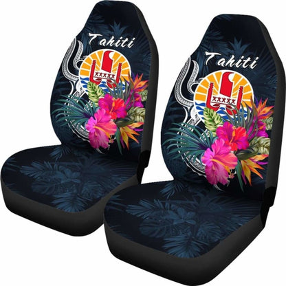 Tahiti Polynesian Car Seat Covers - Tropical Flower -