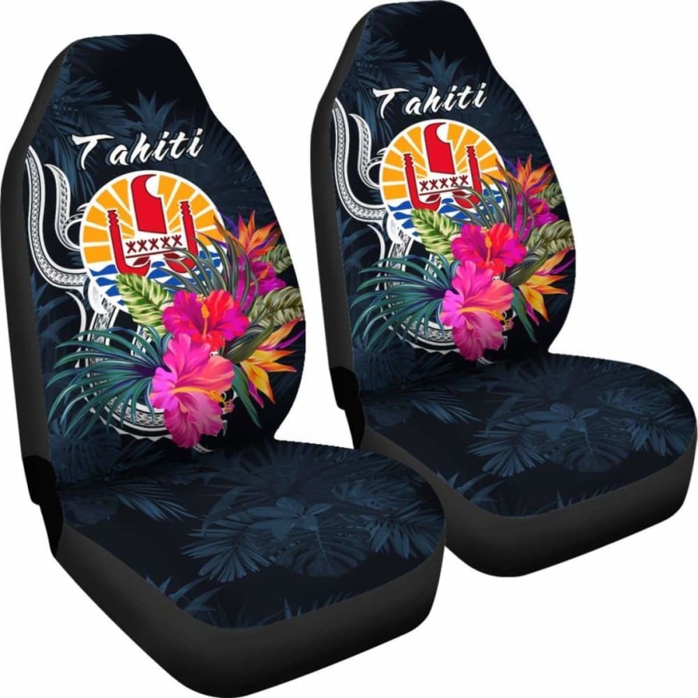 Tahiti Polynesian Car Seat Covers - Tropical Flower -