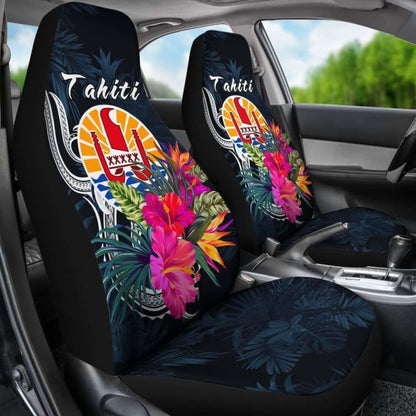 Tahiti Polynesian Car Seat Covers - Tropical Flower -