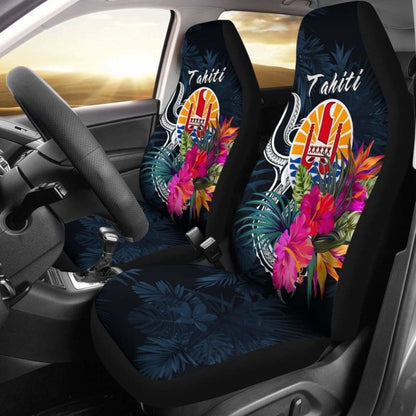 Tahiti Polynesian Car Seat Covers - Tropical Flower -