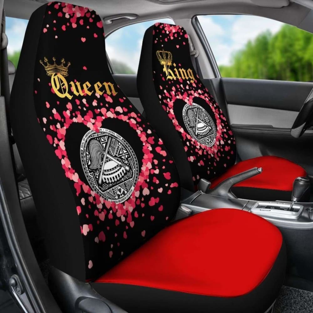 American Samoa Car Seat Cover Couple King Queen