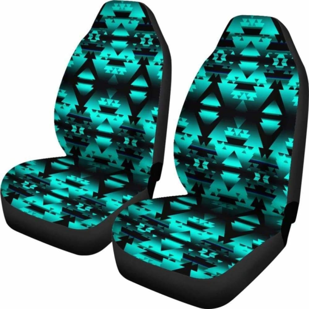 Dark Teal Winter Camp Car Seat Covers