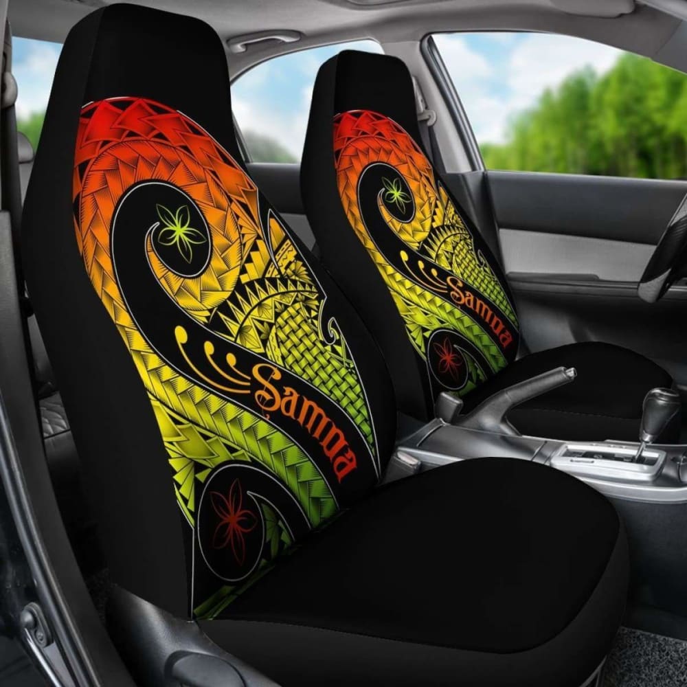 Samoa Car Seat Covers - Samoa Polynesian Decorative Patterns -