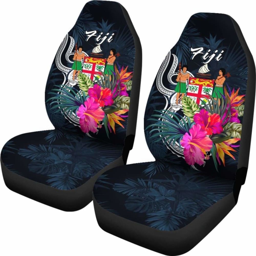 Fiji Polynesian Car Seat Covers - Tropical Flower -