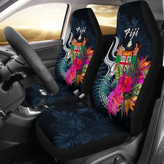 Fiji Polynesian Car Seat Covers - Tropical Flower -