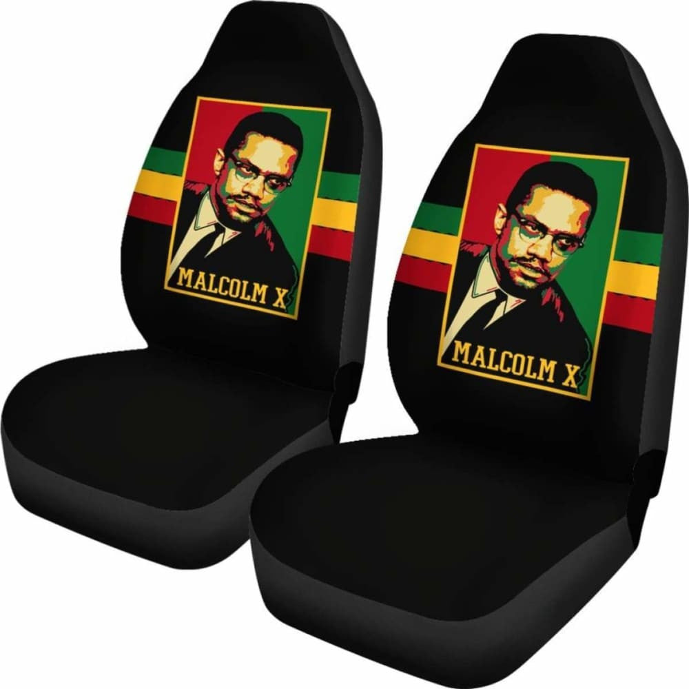 African Malcolm X Retro Car Seat Covers -