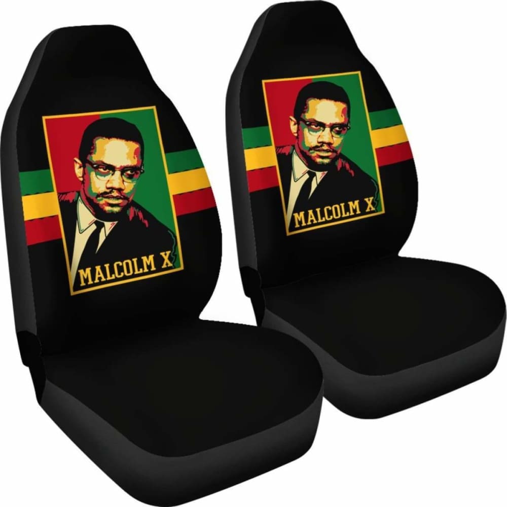 African Malcolm X Retro Car Seat Covers -