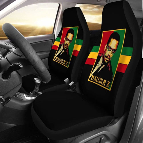 African Malcolm X Retro Car Seat Covers -