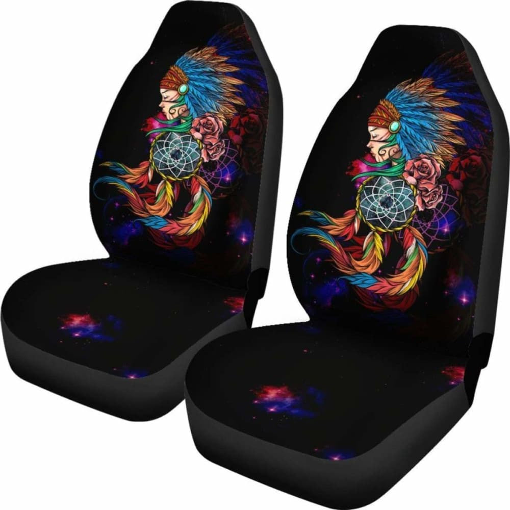 Native American Car Seat Covers - Native Girl -