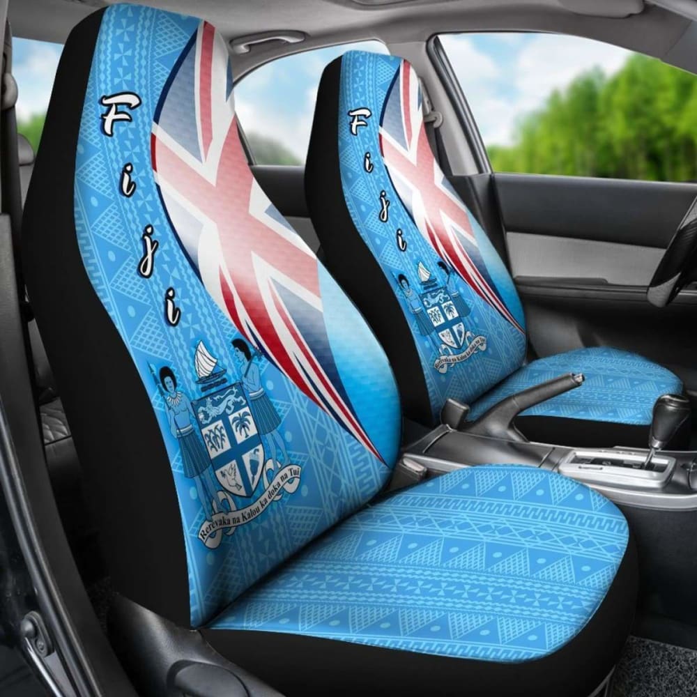 Fiji Polynesian Car Seat Covers - Fiji Flag -