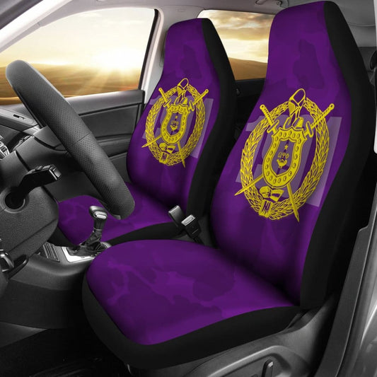 Omega Psi Phi Symbol Purple Camouflage Car Seat Covers