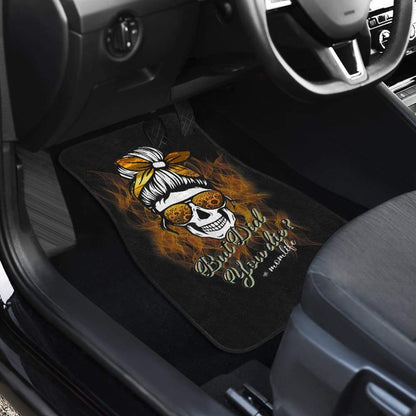 But Did You Die Mom Life Skull Bandana Sunflower Lovers Car Floor Mats
