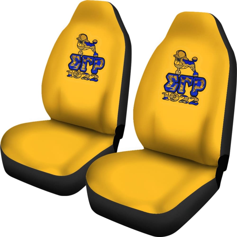 Yellow Sigma Gamma Rho Car Seat Covers