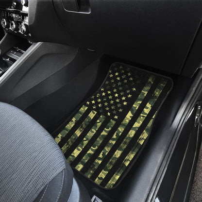 Amazing Thin Green Line American Flag Car Floor Mats