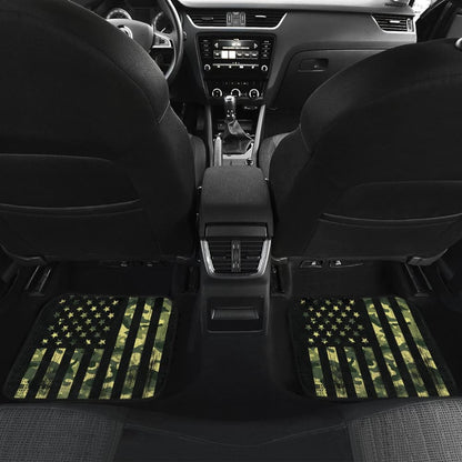 Amazing Thin Green Line American Flag Car Floor Mats