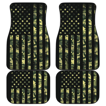 Amazing Thin Green Line American Flag Car Floor Mats