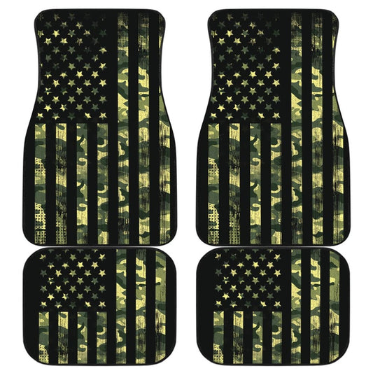 Amazing Thin Green Line American Flag Car Floor Mats