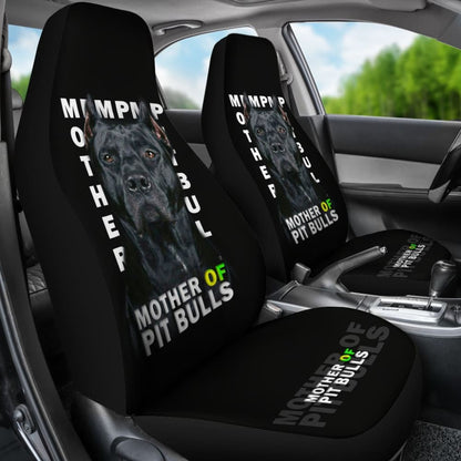 Black Legend Mother of Pitbulls Car Seat Covers