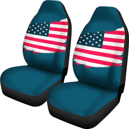 Blue Stars Stripes American Flag Car Seat Covers
