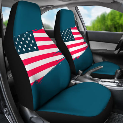 Blue Stars Stripes American Flag Car Seat Covers