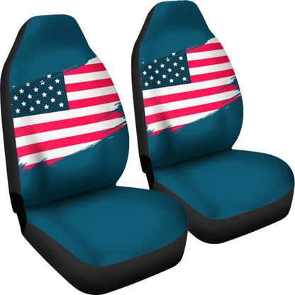 Blue Stars Stripes American Flag Car Seat Covers