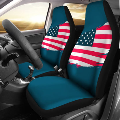 Blue Stars Stripes American Flag Car Seat Covers