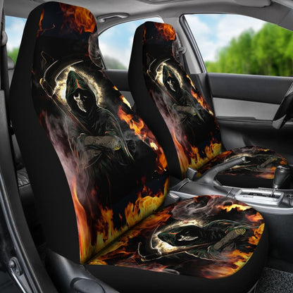 No Way Against Flame Grim Reaper Car Seat Covers