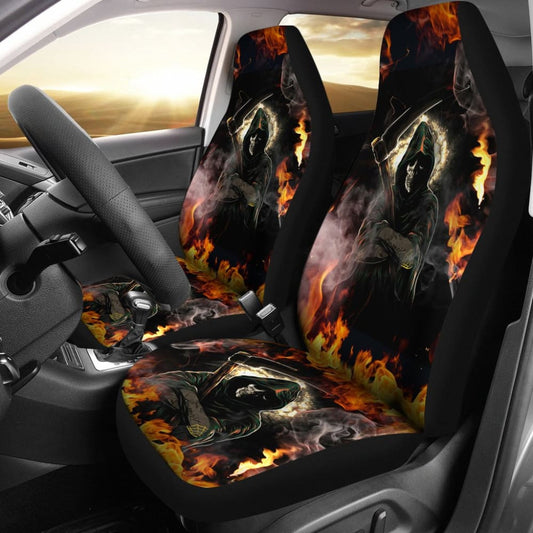 No Way Against Flame Grim Reaper Car Seat Covers