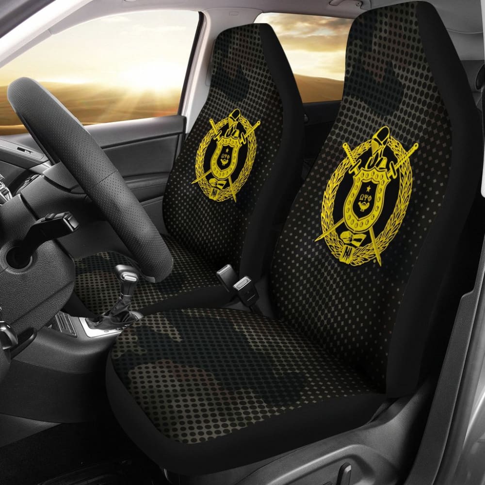 Omega Psi Phi Brown Camo Car Seat Covers