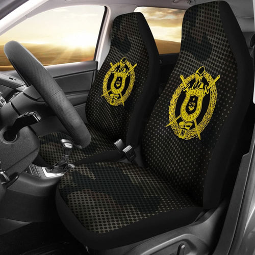 Omega Psi Phi Brown Camo Car Seat Covers