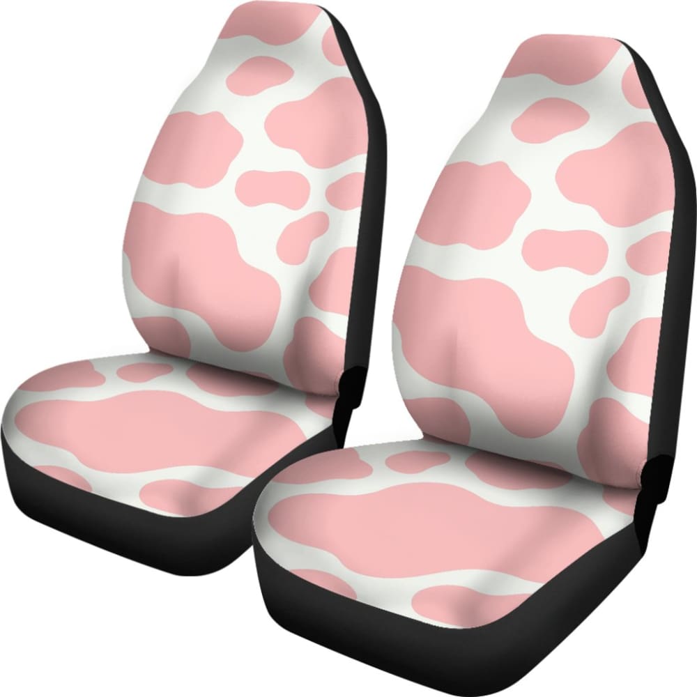 Pink Cow Pattern Print Car Seat Cover
