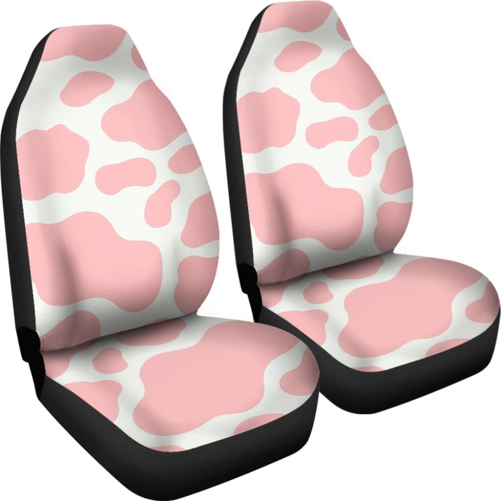 Pink Cow Pattern Print Car Seat Cover