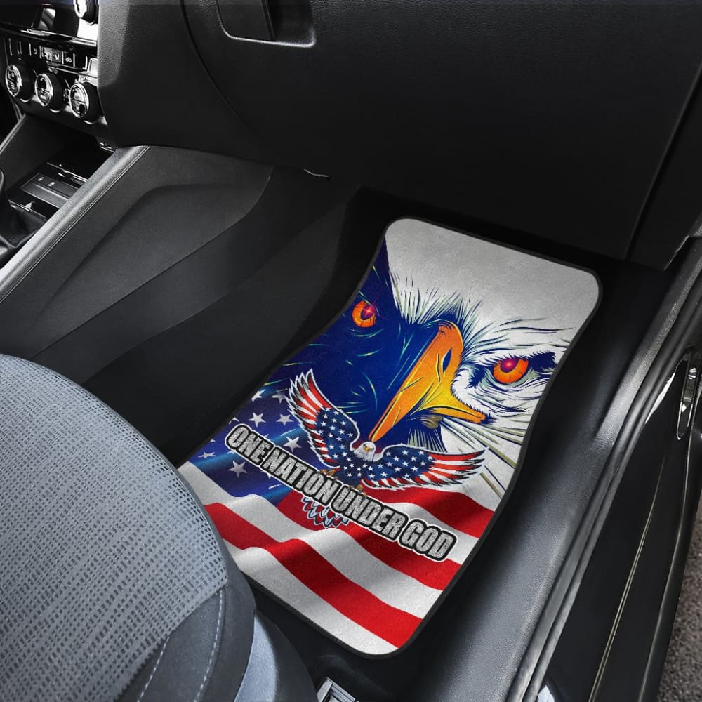 One Nation Under God American Flag Day Car Floor Mats