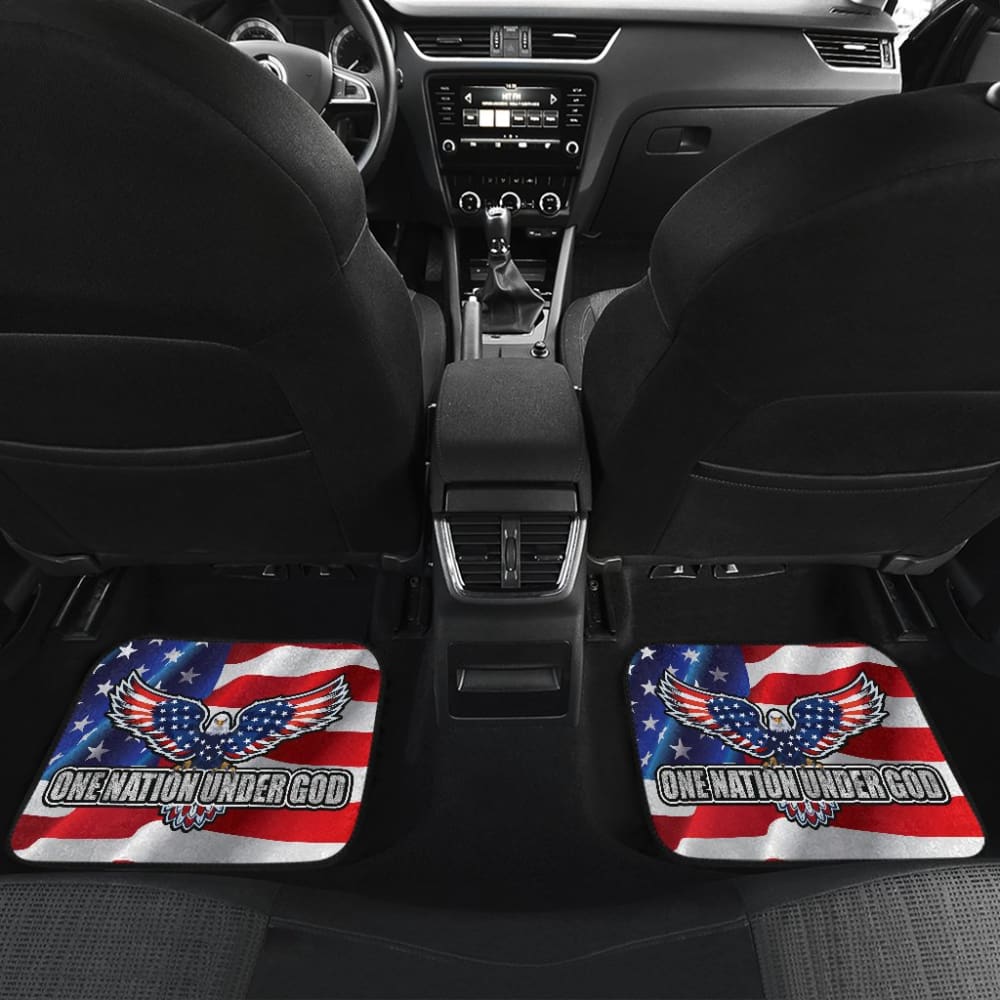 One Nation Under God American Flag Day Car Floor Mats
