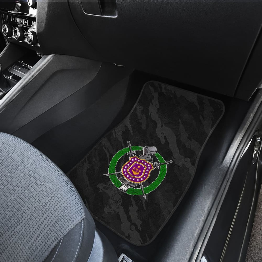 Omega Psi Phi Dark Blue Camo Car Floor Mats