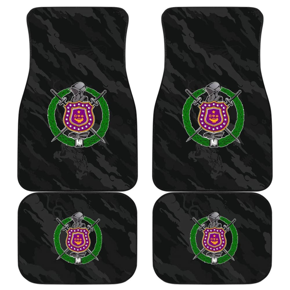 Omega Psi Phi Dark Blue Camo Car Floor Mats