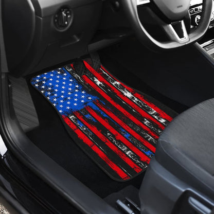 Amazing Thin Red Line American Flag Car Floor Mats