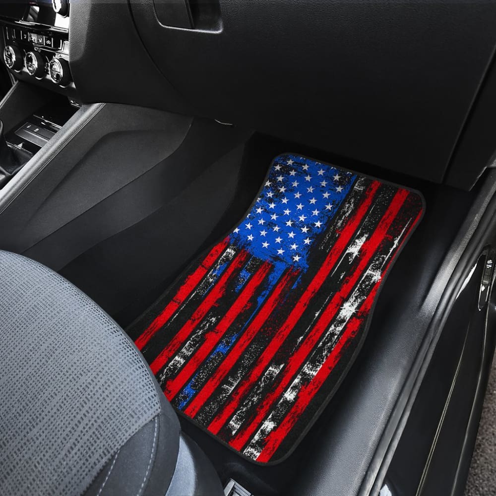 Amazing Thin Red Line American Flag Car Floor Mats
